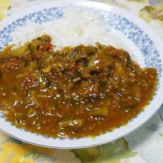 豚ミンチとゴーヤのあっさり夏野菜カレー